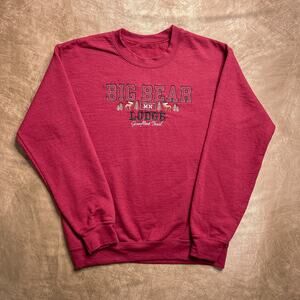Big Bear Lodge Minnesota Crewneck Sweatshirt Gunflint Trail Embroidered Moose